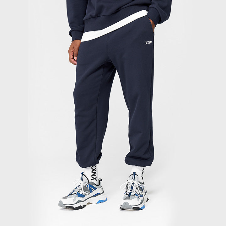 French Terry Loose Fit Jogger Pants_Navy