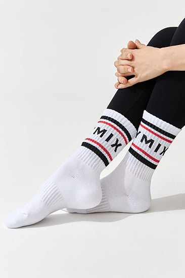 Lettering Crew Socks_White