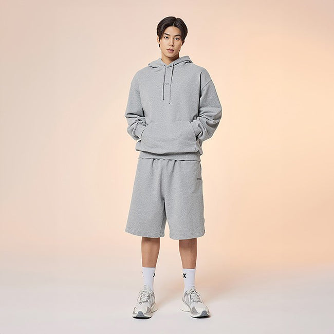 Small Letter Sweat Bermuda Shorts_Melange Gray