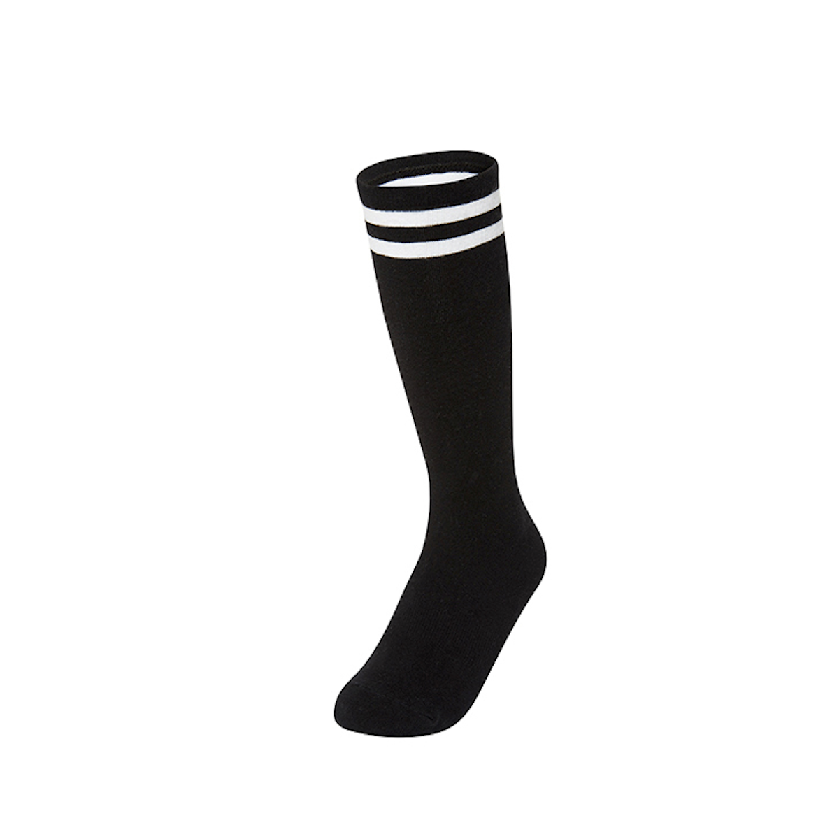 Double Letter Knee Socks_Black