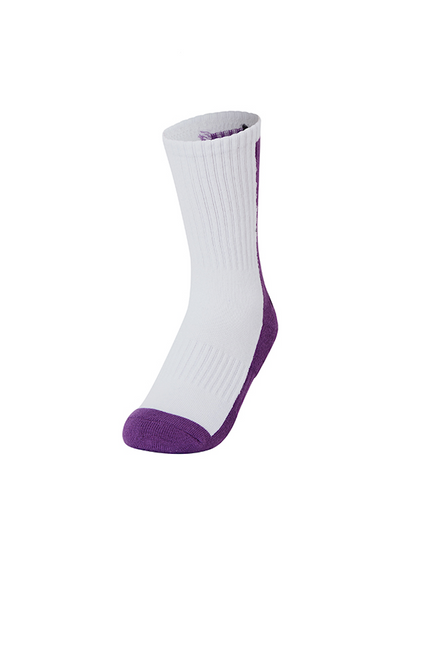 Half Colour Crew Socks_Purple Heart