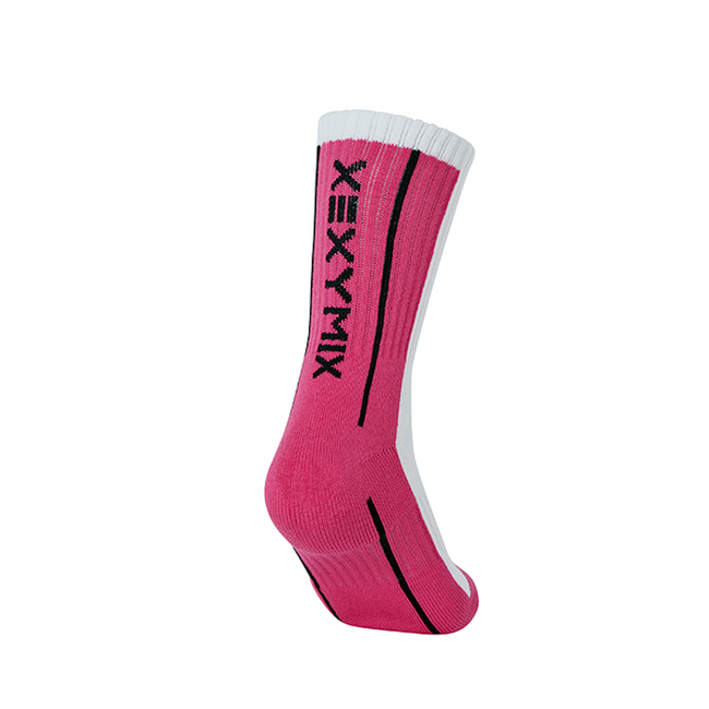 Half Colour Crew Socks_Fuchsia Pink