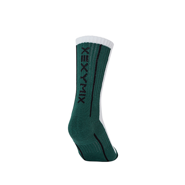 Half Colour Crew Socks_Jasper Green