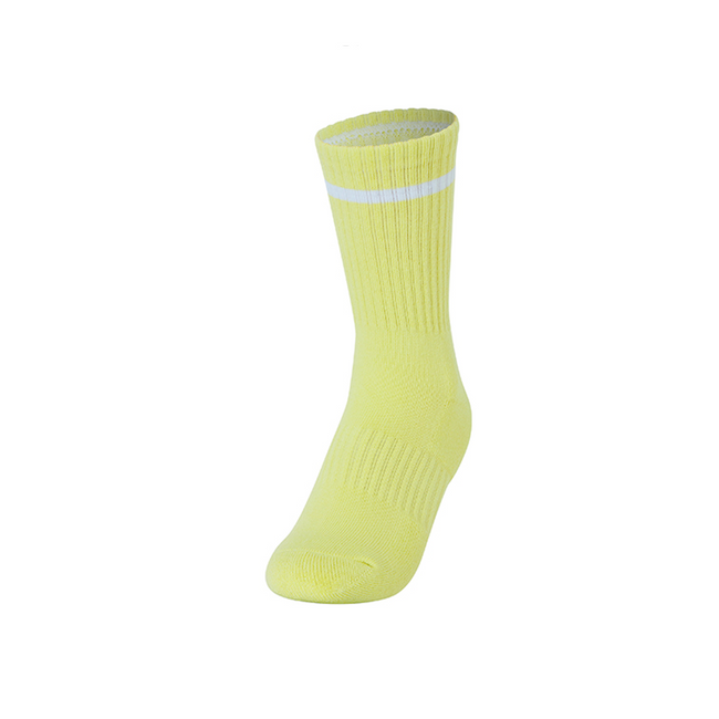 Symbol Line Crew Socks_Yellow Lime