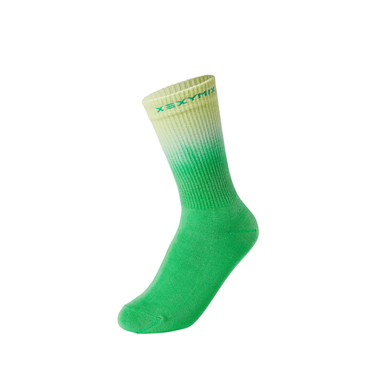 Two Tone Wave Logo Socks_Lemon Green