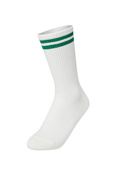 Non-Slip Line Crew Socks_Line Green