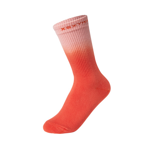 Two Tone Wave Logo Socks_Pink Red