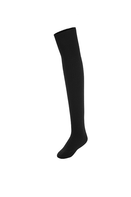 Knitted Knee Socks_Black