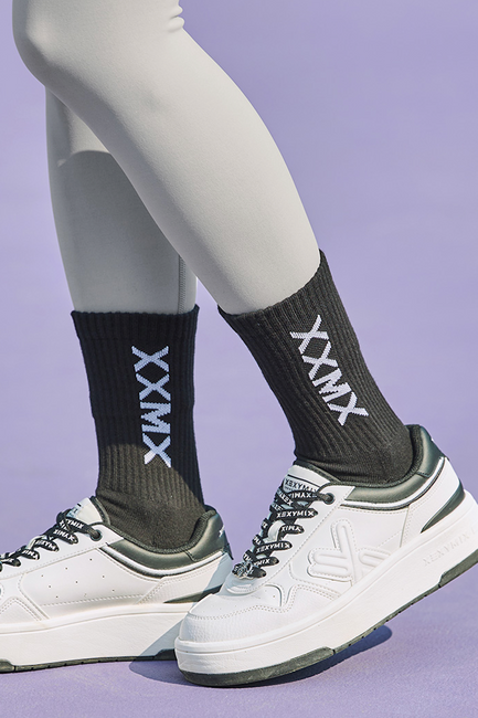 XXMX Logo Crew Socks_Logo Black