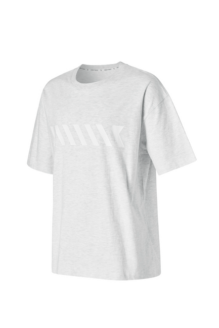 Pure Cotton Flash Short Sleeve_White Melange