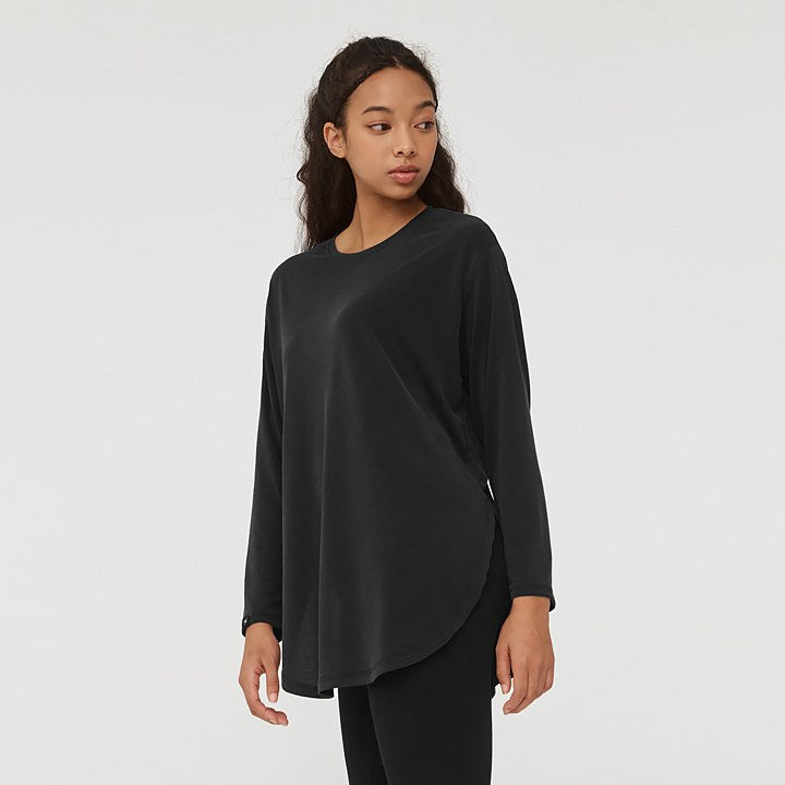 Hip Cover Round Long Sleeve_Ash Black