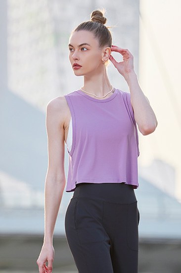 Soft Crop Sleeveless_English Lavender