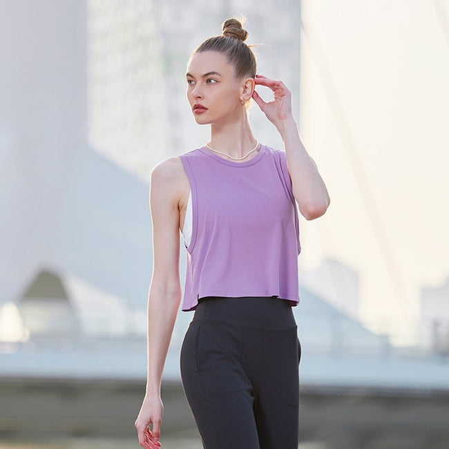 Soft Crop Sleeveless_English Lavender