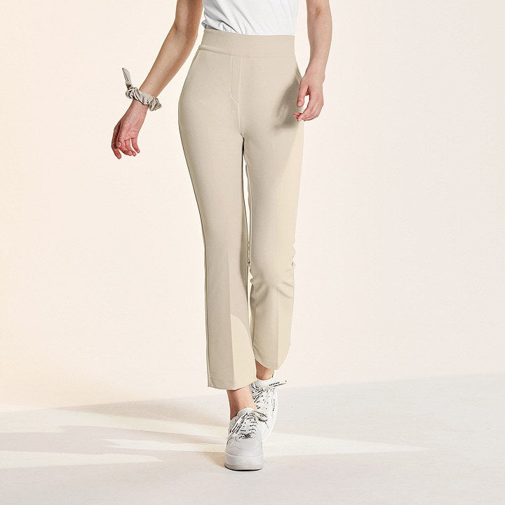 Stretch Banding Boots Cut Slacks_Marron Beige