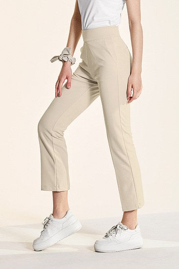 Stretch Banding Boots Cut Slacks_Marron Beige