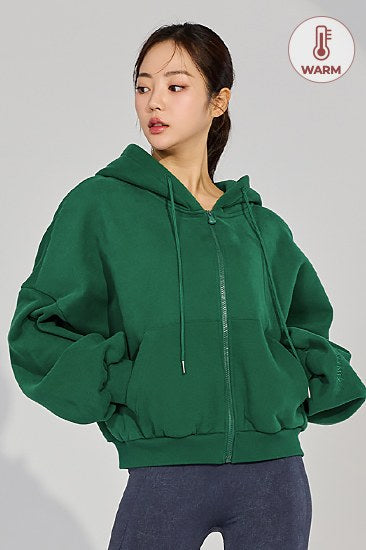 Napping Hood Zip-up_Mid Green