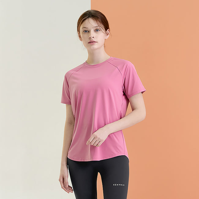 Ice Feather Comfort T-Shirt_Azalea Pink