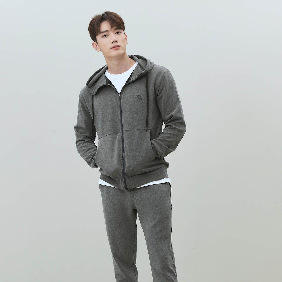 Fleece Zip-Up Hoodie_Gray