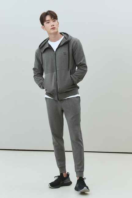 Fleece Zip-Up Hoodie_Gray