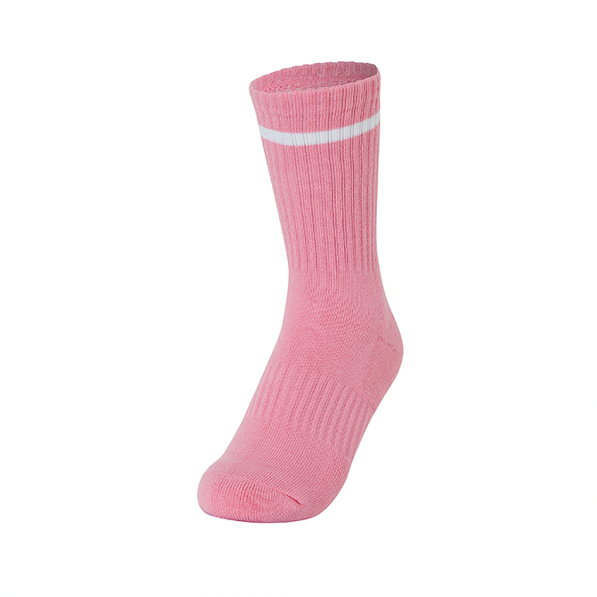 Symbol Line Crew Socks_Milk Pink