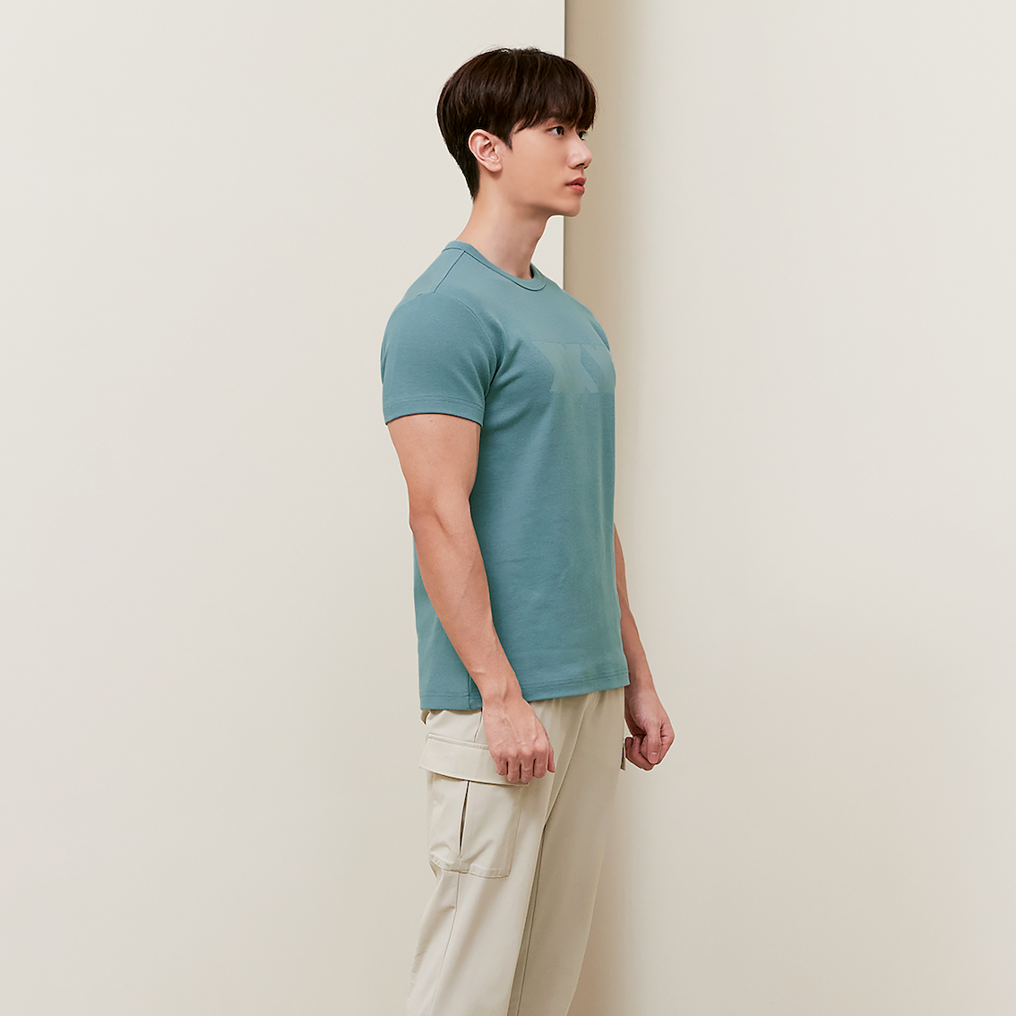 Muscle Fit Short Sleeve_Gentle Dusty Blue