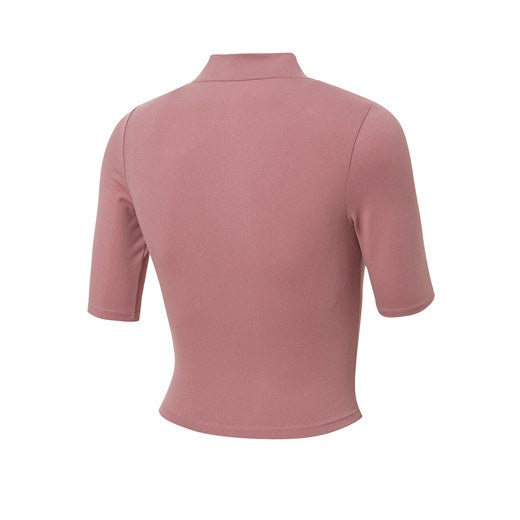 Half Neck Short Sleeve_Indy Pink