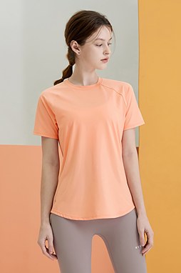 Ice Feather Comfort T-Shirt_Peach Honey