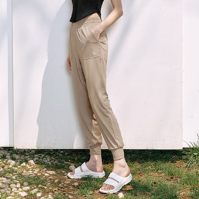 Medium Feather In-Band Jogger Pants_Beige