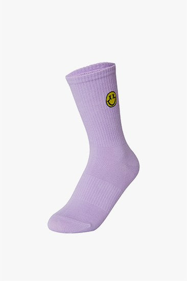 Smile Crop Socks_Light Violet