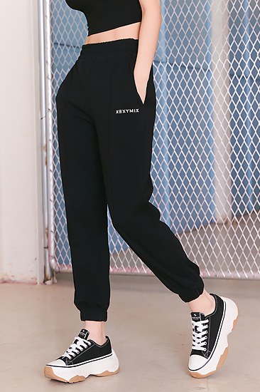 Pintuck Jogger Pants_Black