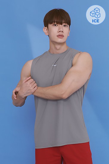 High Cooling Tech Sleeveless_Cold Stone Gray