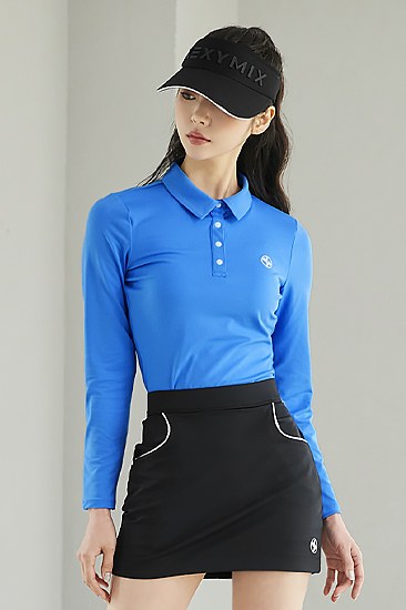 Basic Polo Long Sleeve_Active Blue